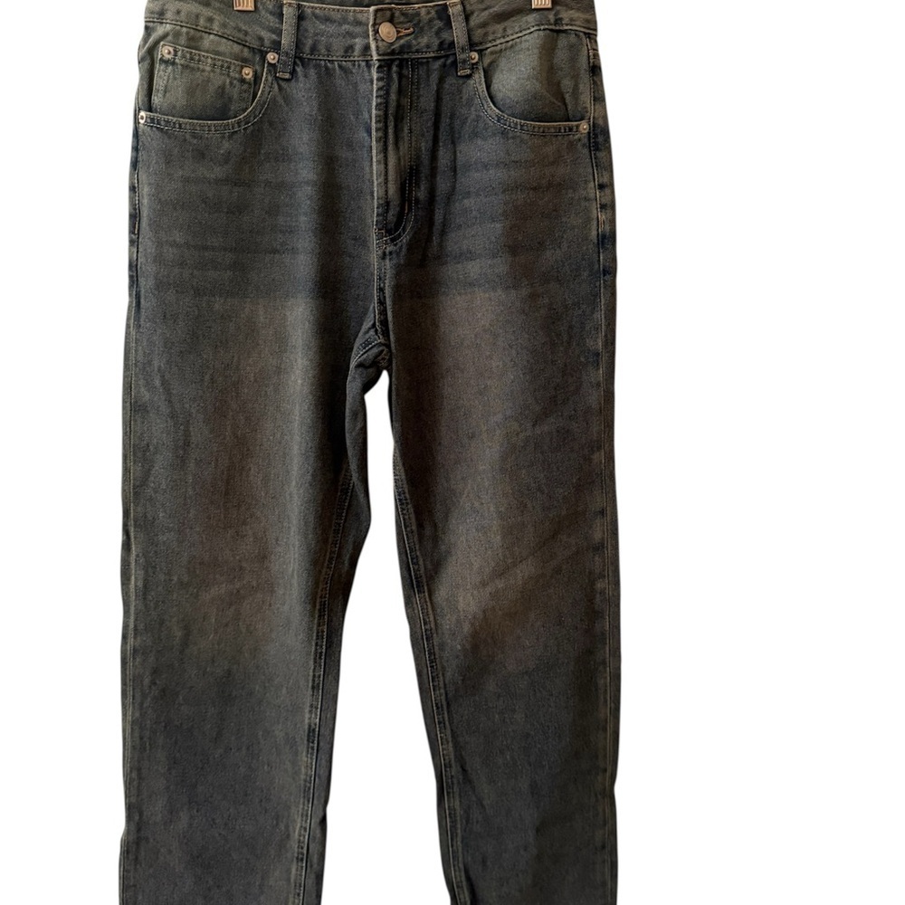 Ashley Mason Dark Gray Straight Jeans